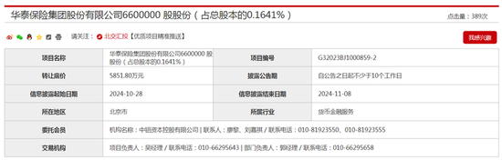 华泰保险660万股股权二度挂牌：出让底价打九折 东北轻合金拟出清离场